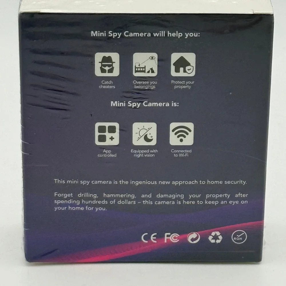 Mini Camera WiFi HD Home Security Night Vision App Controlled Magnetic Stand
